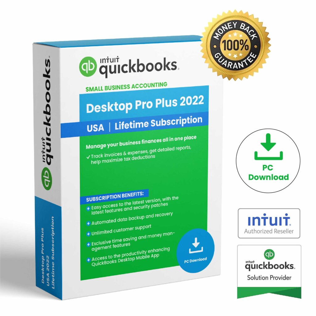 QuickBooks Desktop Pro Plus 2022 - USA Lifetime Activation