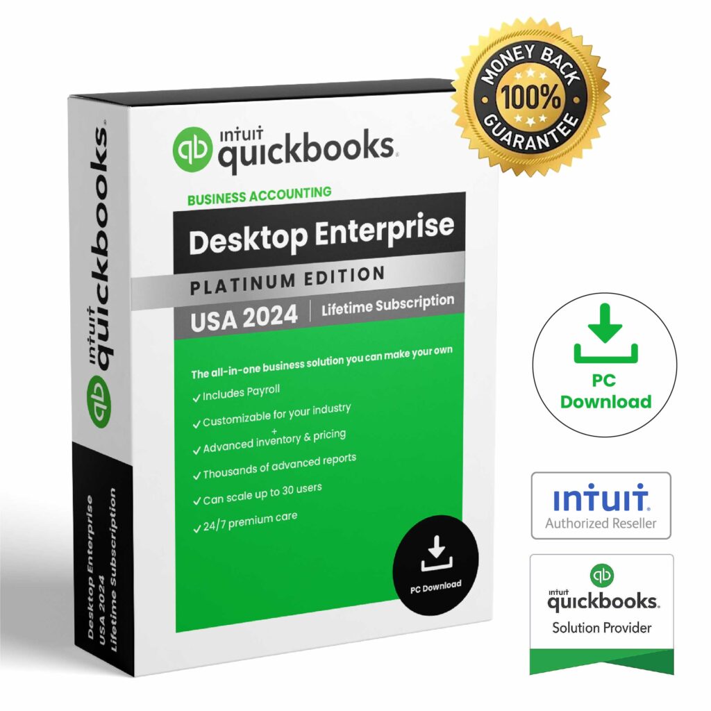 QuickBooks Desktop Enterprise 2024 - USA Version (Lifetime Subscription)